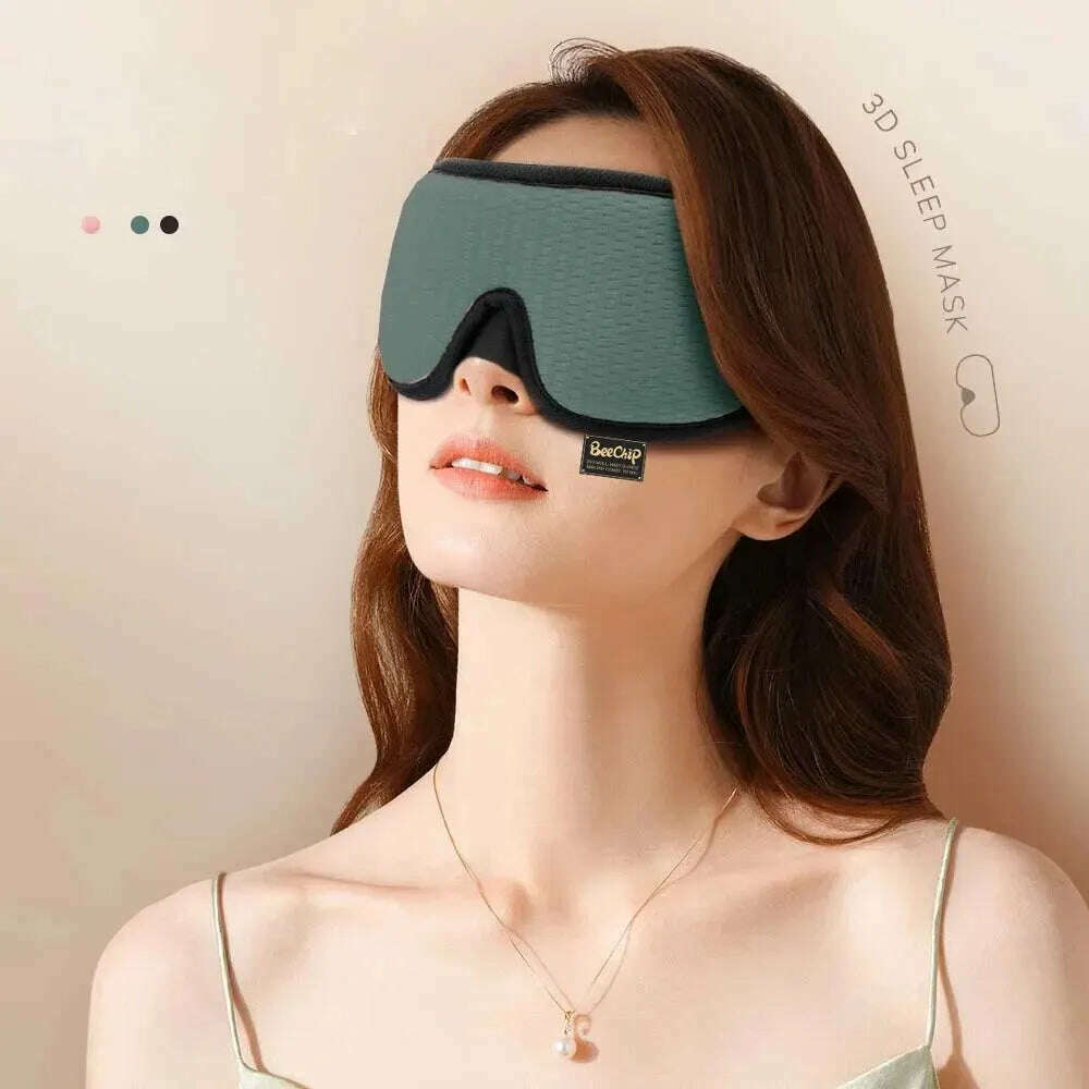 KIMLUD, 3D Eye Mask Green Breathable Shading Sleeping Hot Sales Eye Mask Adjustable Strap Sleep Mask Padded Travel Rest, KIMLUD Womens Clothes