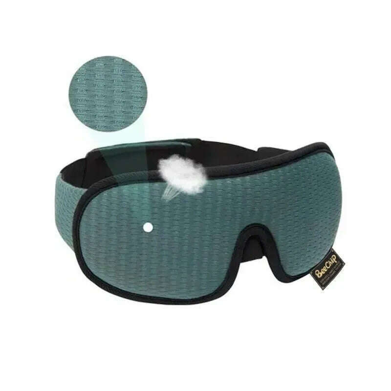 KIMLUD, 3D Eye Mask Green Breathable Shading Sleeping Hot Sales Eye Mask Adjustable Strap Sleep Mask Padded Travel Rest, Green, KIMLUD Womens Clothes