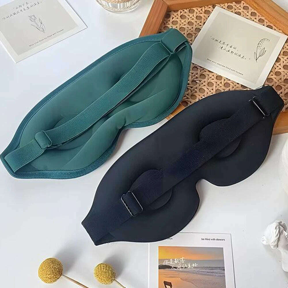 3d Sleep Eye Mask Nose Light Proof Eye Protection Skin-friendly Material Cool Comfortable Mask with Adjustable Strap - KIMLUD