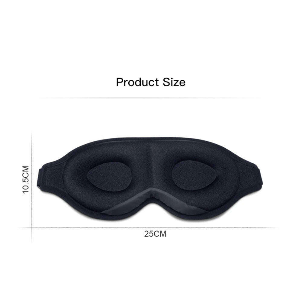 3d Sleep Eye Mask Nose Light Proof Eye Protection Skin-friendly Material Cool Comfortable Mask with Adjustable Strap - KIMLUD