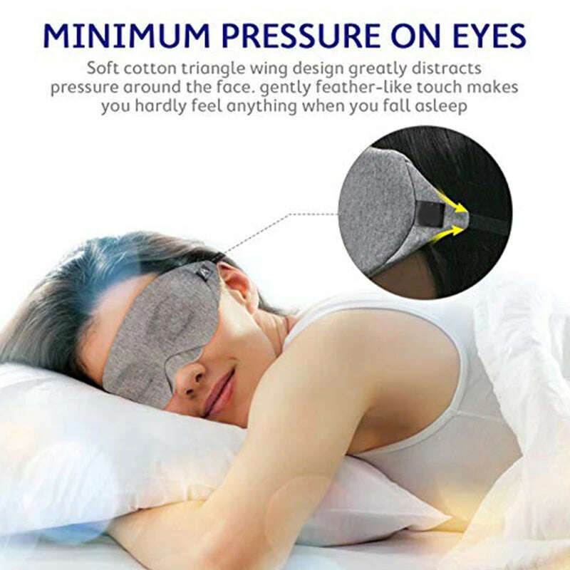 KIMLUD, 3D Sleep Mask Blindfold Sleeping Eye Mask Totally Block Out Light Eyeshade Cover Shade Eye Patch Sleeping Aid Eyepatch, KIMLUD Womens Clothes