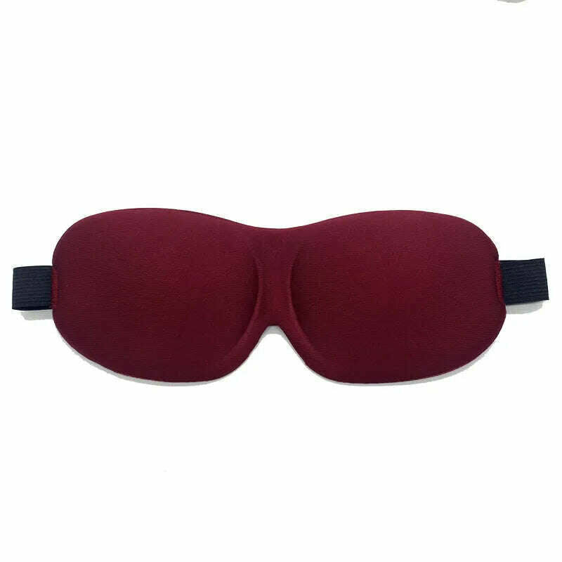 KIMLUD, 3D Sleep Mask Sleeping Stereo Cotton Blindfold Men And Women Air Travel Sleep Eye Cover Eyes Patches For Eyes Rest Health Care, Wine Red, KIMLUD Womens Clothes
