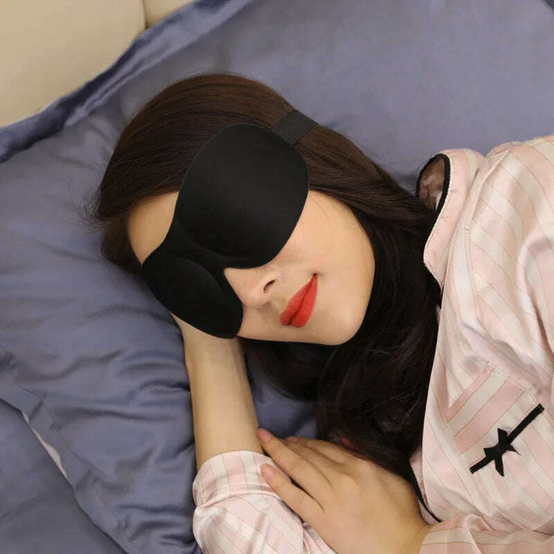 KIMLUD, 3D Sleep Mask Sleeping Stereo Cotton Blindfold Men And Women Air Travel Sleep Eye Cover Eyes Patches For Eyes Rest Health Care, KIMLUD Womens Clothes