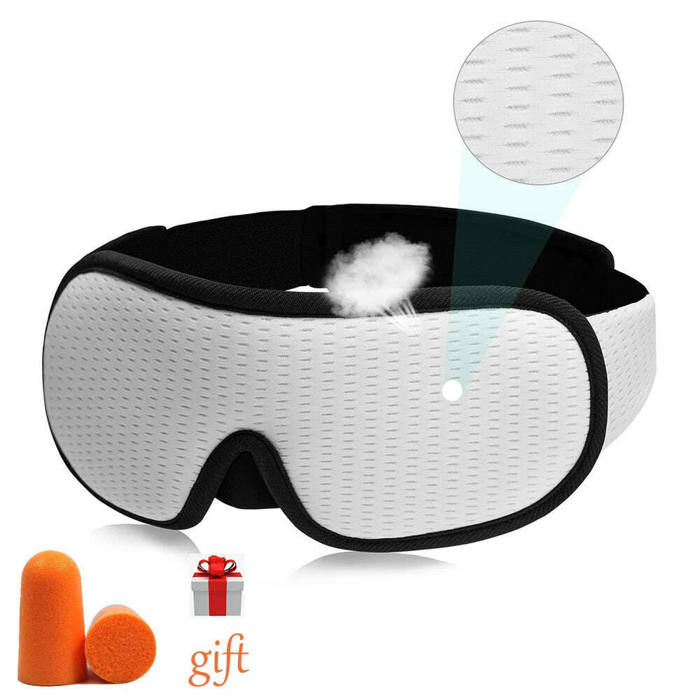 KIMLUD, 3D Sleeping Mask Block Out Light Sleep Mask for Eyes Sleepmaker EyeShade Blindfold Sleeping Face Mask Eye Patch Breathable, KIMLUD Womens ClothesKIMLUD, 3D Sleeping Mask Block Out Light Sleep Mask for Eyes Sleepmaker EyeShade Blindfold Sleeping Face Mask Eye Patch Breathable, Sleepng mask-White, KIMLUD APPAREL - Womens Clothes