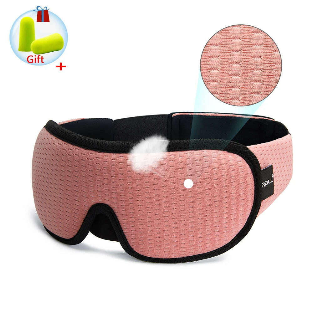 KIMLUD, 3D Sleeping Mask Block Out Light Sleep Mask For Eyes Soft Sleeping Aid Eye Mask for Travel Eyeshade Night Breathable Slaapmasker, Type A-Pink, KIMLUD Womens Clothes