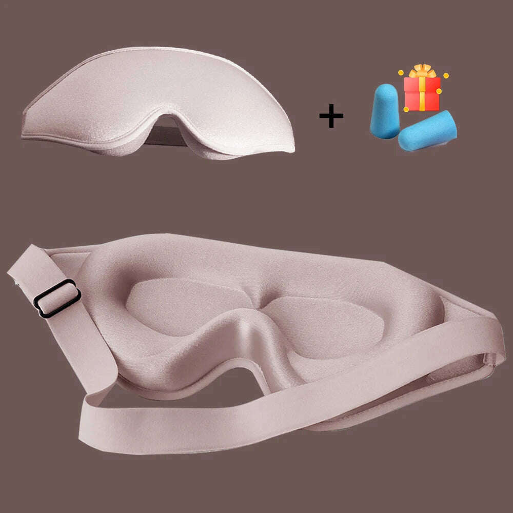 KIMLUD, 3D Sleeping Mask Eye Mask for Sleep Memory Foam Eye Shade Washable Breathable Eye Patch Portable Blindfold Travel Slaapmasker, Pink eye mask, KIMLUD Womens Clothes