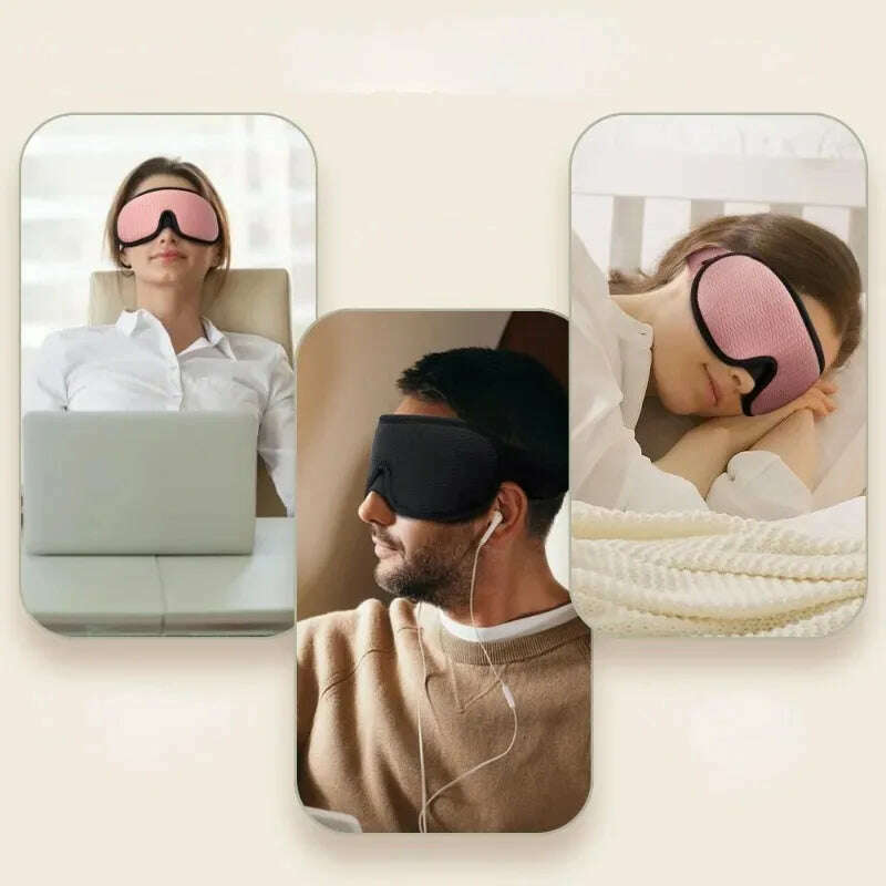 KIMLUD, 3D Sleeping Mask For Eyes Soft Sleeping Aid Eye Mask Block Out Light Sleep Mask Eyeshade Night Breathable Sleepmasker, KIMLUD Womens Clothes