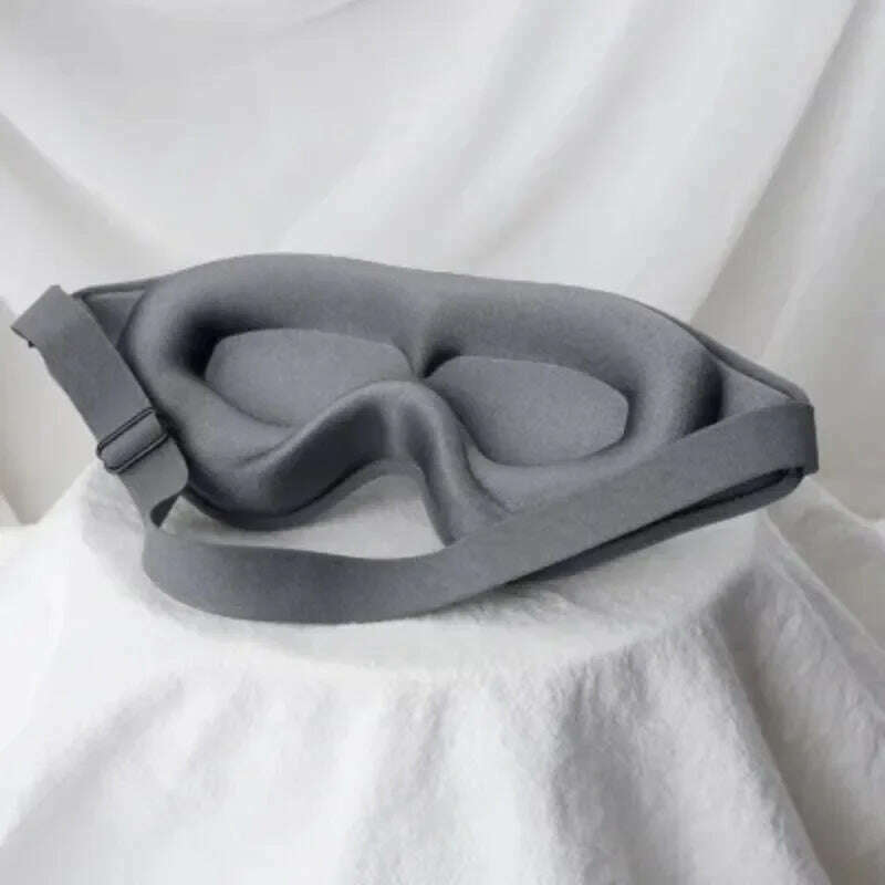 KIMLUD, 3D Sleeping Mask For Eyes Soft Sleeping Aid Eye Mask Block Out Light Sleep Mask Eyeshade Night Breathable Sleepmasker, Grey-B, KIMLUD Womens Clothes