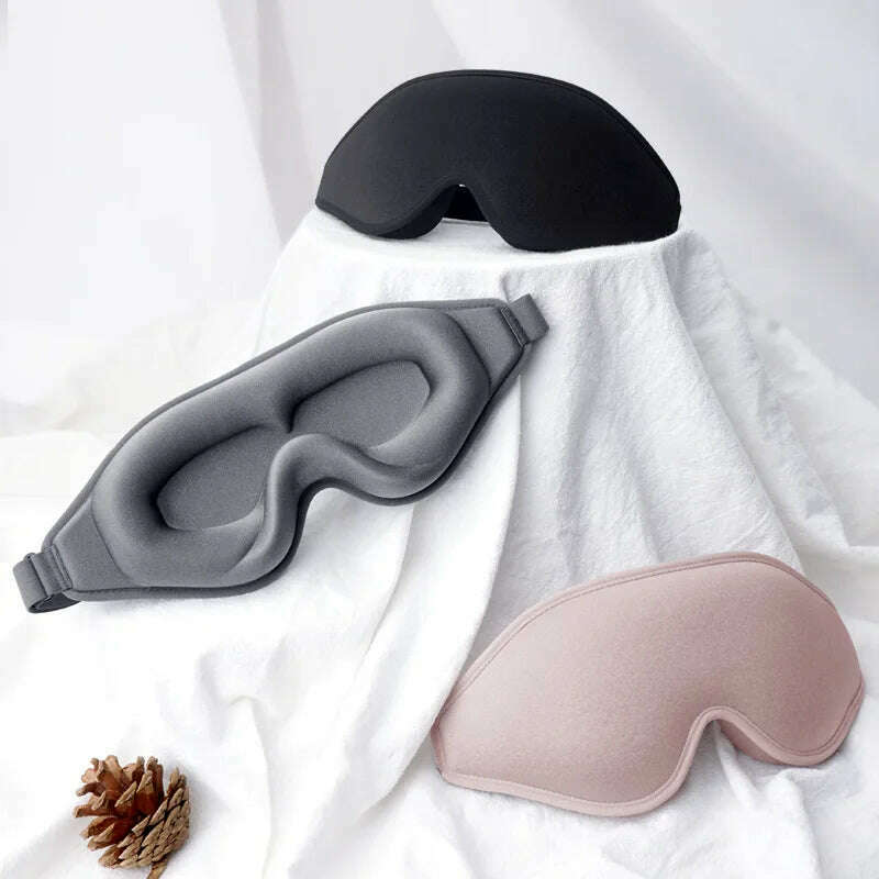 3D Sleeping Mask Memory Foam Block Out Light Sleep Mask Eye Shade Blindfold for Eye Sleep Masker Sleeping Aid Face Mask Eyepatch - KIMLUD