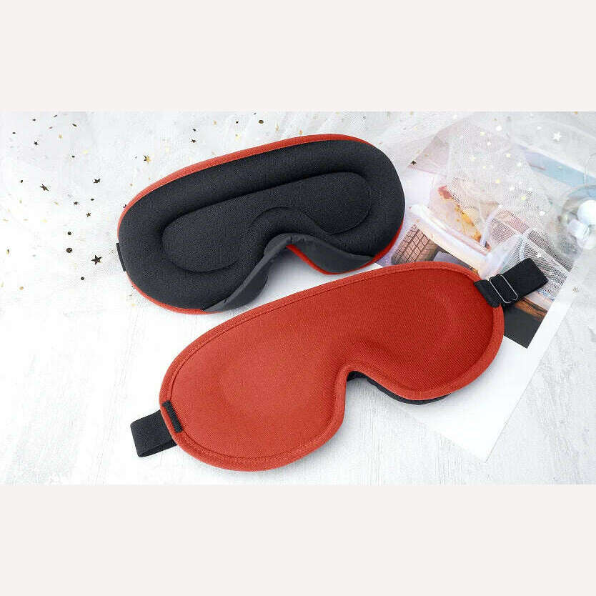 KIMLUD, 3D Sleeping Mask Memory Foam Block Out Light Sleep Mask Eye Shade Blindfold for Eye Sleep Masker Sleeping Aid Face Mask Eyepatch, Type B-Red, KIMLUD Womens Clothes