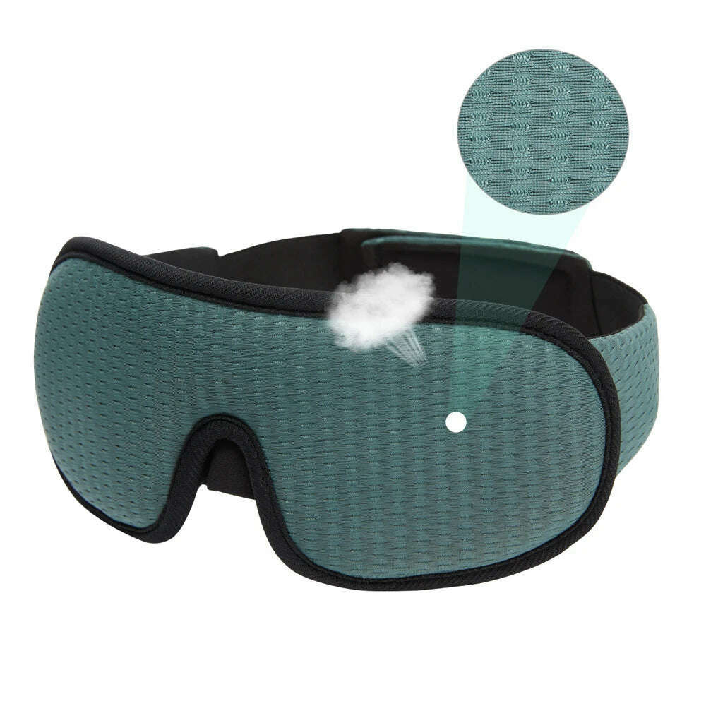 KIMLUD, 3D Sleeping Mask Travel Shade Cover Eye Mask for Sleeping Blindfold Eye Cover Night Mask Sleeping Eye Mask Eye Patch, Green A, KIMLUD Womens Clothes