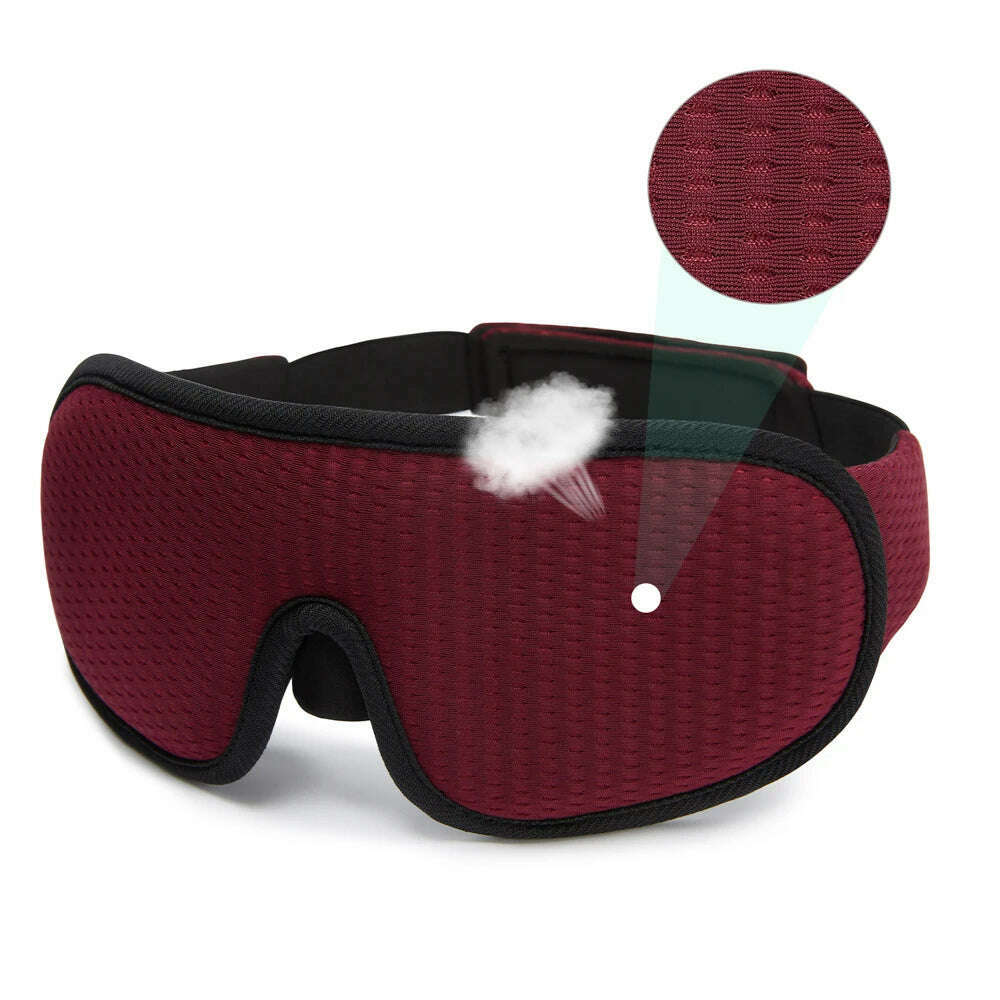 KIMLUD, 3D Sleeping Mask Travel Shade Cover Eye Mask for Sleeping Blindfold Eye Cover Night Mask Sleeping Eye Mask Eye Patch, Red, KIMLUD Womens Clothes