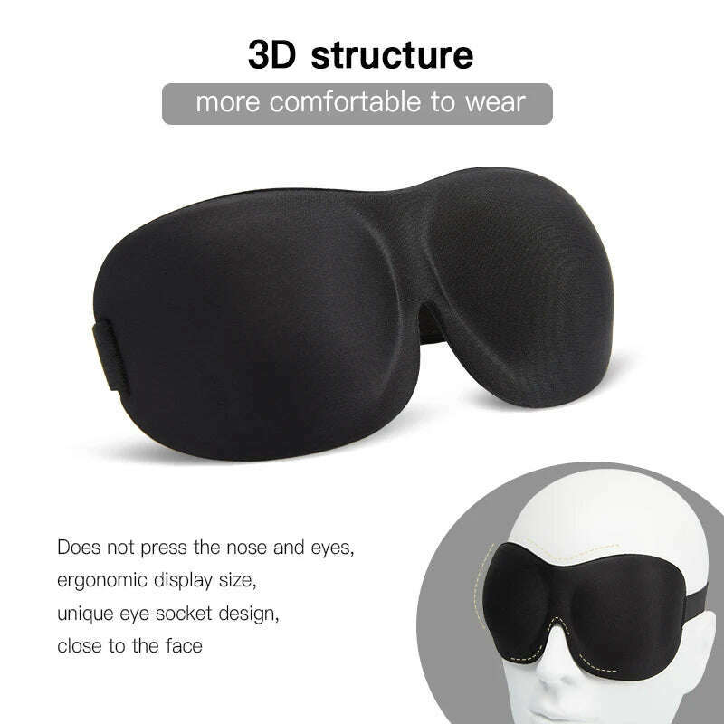 KIMLUD, 3D Upgraded Sleeping Mask Total Blackout Eyeshade Sleeping Aid Travel Rest Blindfold Soft Sleeping Eye Mask Women Men Eyepatch, KIMLUD Womens Clothes