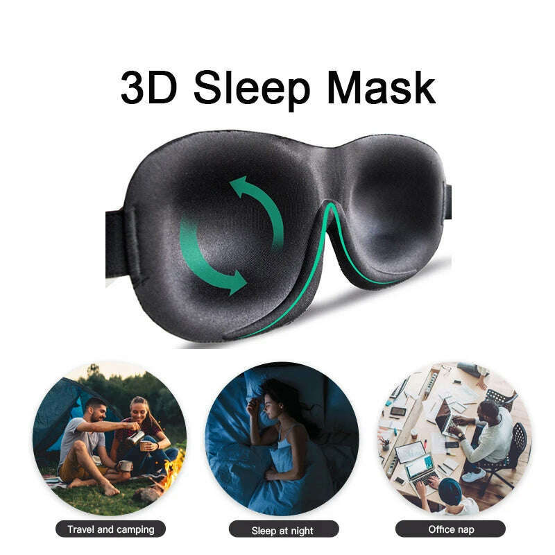 KIMLUD, 3D Upgraded Sleeping Mask Total Blackout Eyeshade Sleeping Aid Travel Rest Blindfold Soft Sleeping Eye Mask Women Men Eyepatch, KIMLUD Womens Clothes