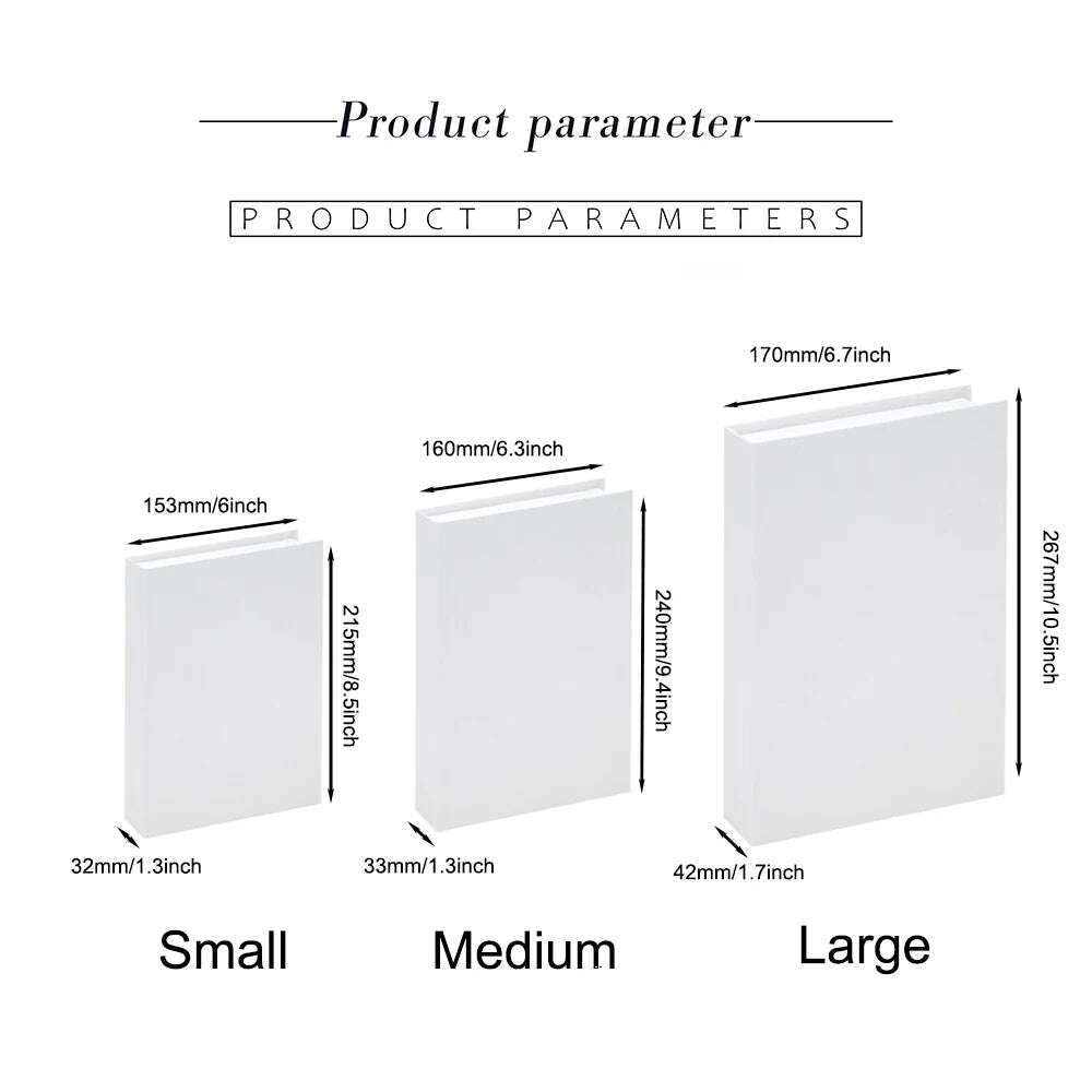 3Pcs Fake Books Ornament Decorative Fake Book For Home Bookshelf Decor Living Room Coffee Table Books Multiple Size - KIMLUD