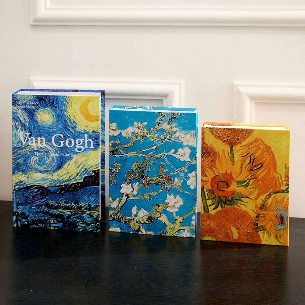 3Pcs Fake Books Ornament Decorative Fake Book For Home Bookshelf Decor Living Room Coffee Table Books Multiple Size - KIMLUD