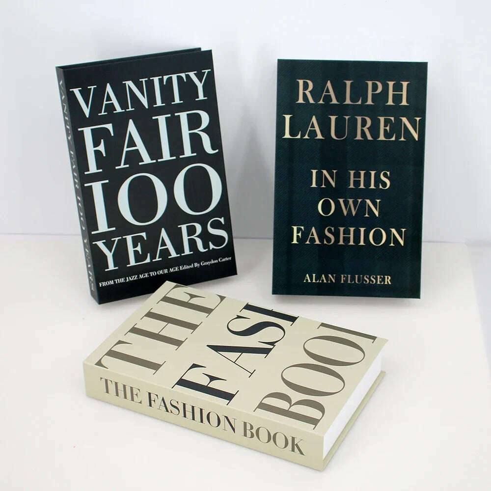 KIMLUD, 3Pcs Fashion Fake Book Openable Book Box Storage Living Room Decoration Coffee Table Ornaments Club Hotel Prop Books Decoration, 40 / Not Open / CHINA, KIMLUD Womens Clothes