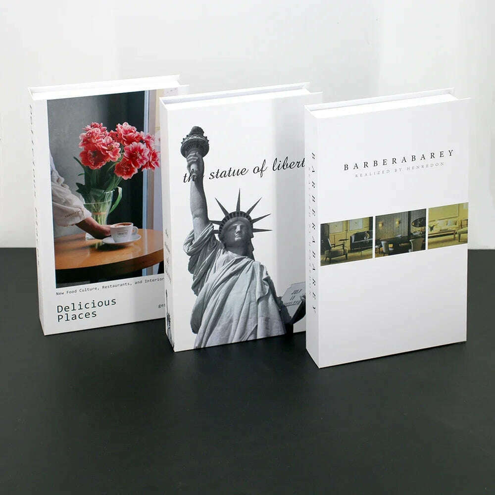 KIMLUD, 3Pcs Fashion Fake Book Openable Book Box Storage Living Room Decoration Coffee Table Ornaments Club Hotel Prop Books Decoration, 35 / Not Open / CHINA, KIMLUD Womens Clothes