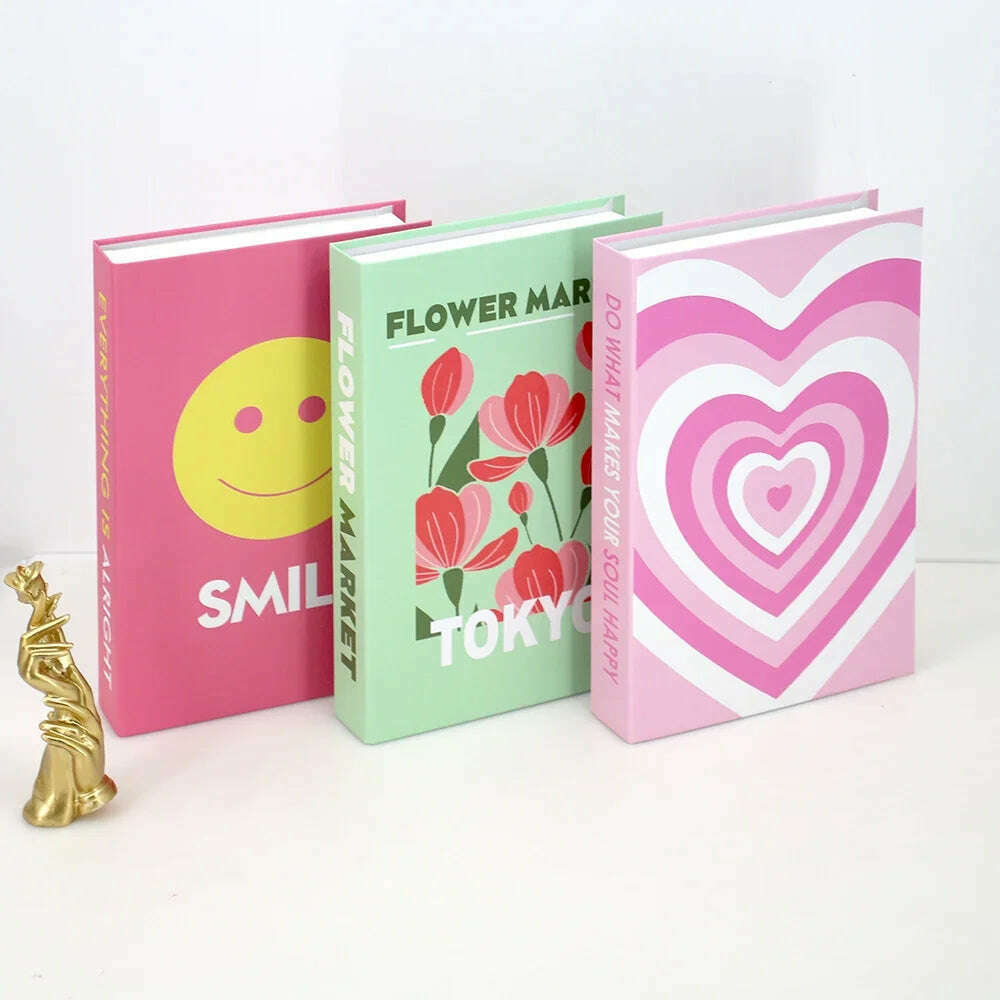 KIMLUD, 3Pcs Fashion Fake Book Openable Book Box Storage Living Room Decoration Coffee Table Ornaments Club Hotel Prop Books Decoration, 34 / Not Open / CHINA, KIMLUD Womens Clothes