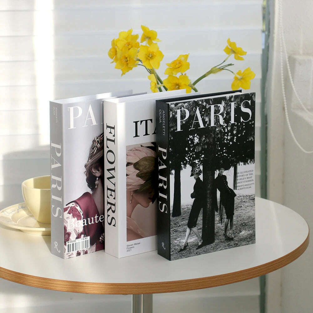 KIMLUD, 3Pcs Fashion Fake Book Openable Book Box Storage Living Room Decoration Coffee Table Ornaments Club Hotel Prop Books Decoration, 15 / Not Open / CHINA, KIMLUD Womens Clothes