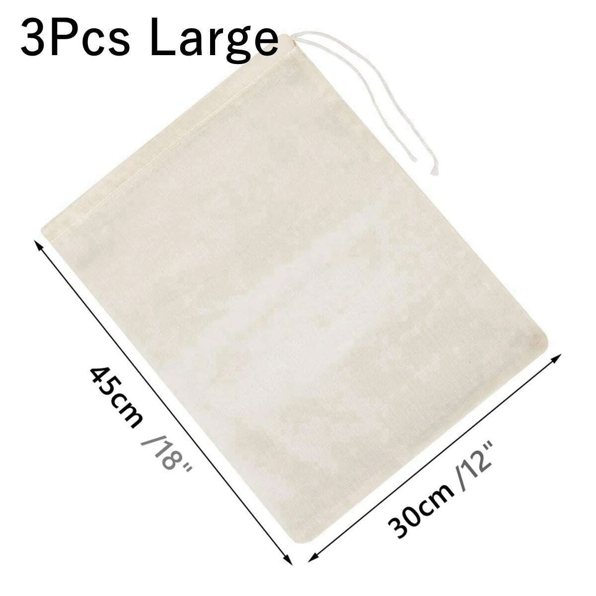 3Pcs Nut Milk Bags Cheese Cloth Cheesecloth Bags for Straining Reusable Cotton Filter Bags Cold Brew Bags Milk Tea Strainers - KIMLUD