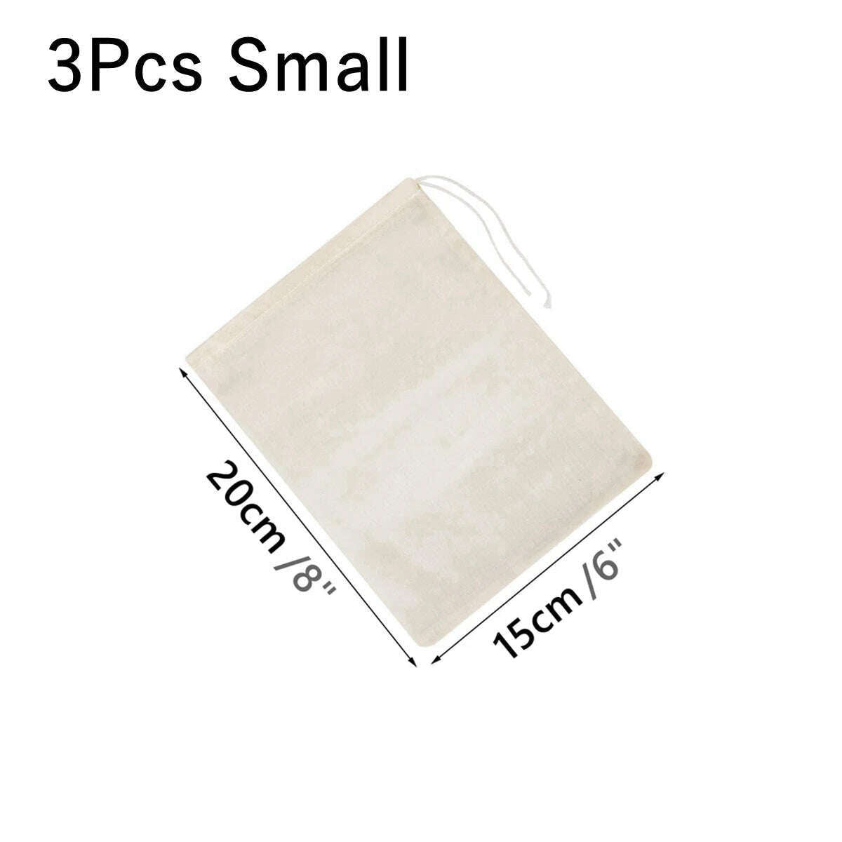 3Pcs Nut Milk Bags Cheese Cloth Cheesecloth Bags for Straining Reusable Cotton Filter Bags Cold Brew Bags Milk Tea Strainers - KIMLUD