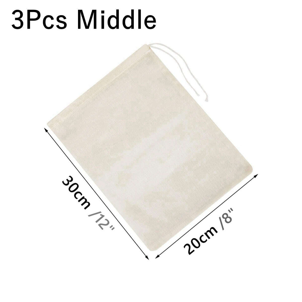 3Pcs Nut Milk Bags Cheese Cloth Cheesecloth Bags for Straining Reusable Cotton Filter Bags Cold Brew Bags Milk Tea Strainers - KIMLUD