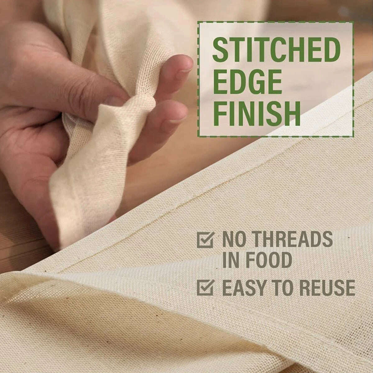 3Pcs Nut Milk Bags Cheese Cloth Cheesecloth Bags for Straining Reusable Cotton Filter Bags Cold Brew Bags Milk Tea Strainers - KIMLUD