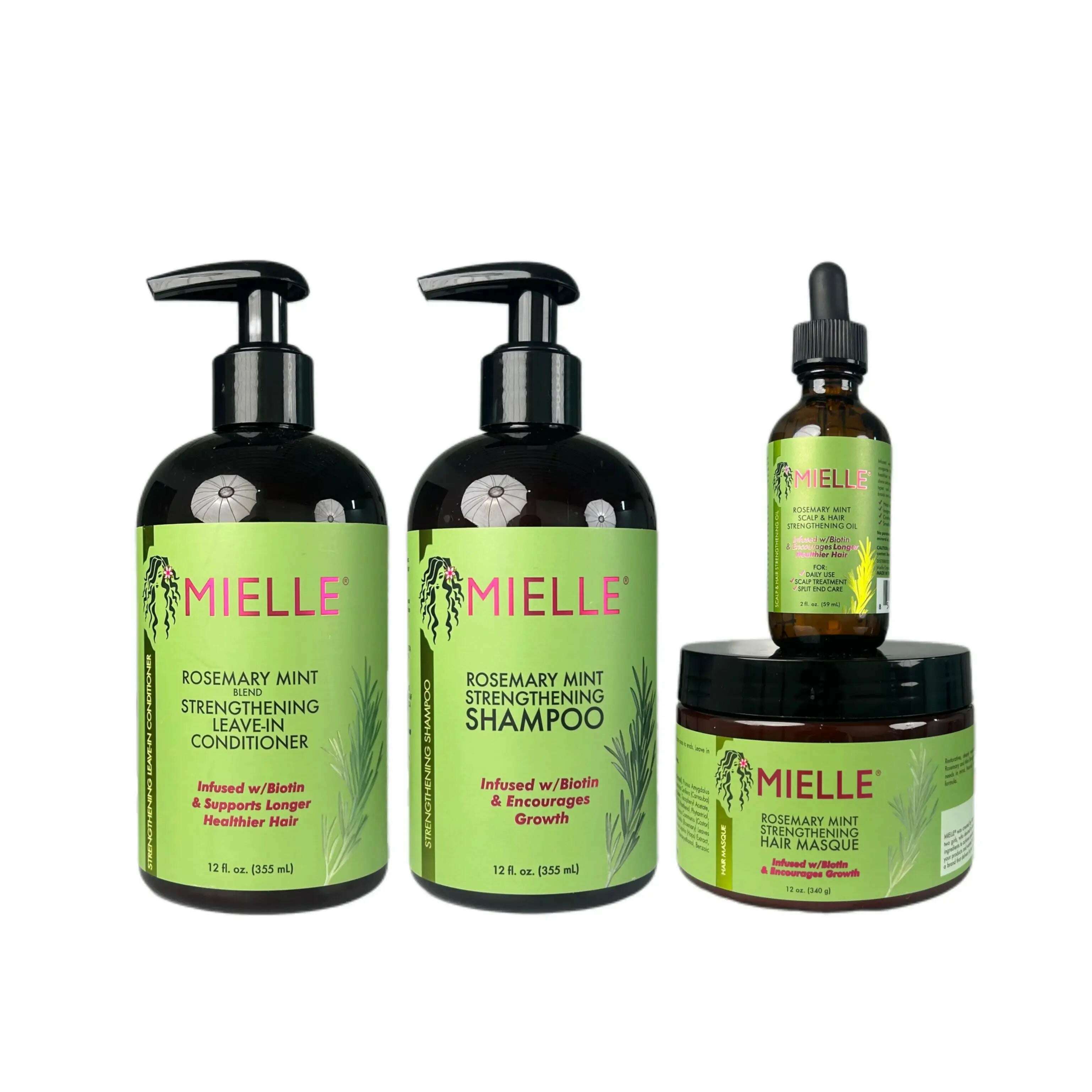 KIMLUD, 4 in 1 Mielle Organics Rosemary SET Enhanced Hair Mask Essential Oil Strong Conditioner Moisturizing Repair Hair Care Shampoo, SET, KIMLUD Womens Clothes