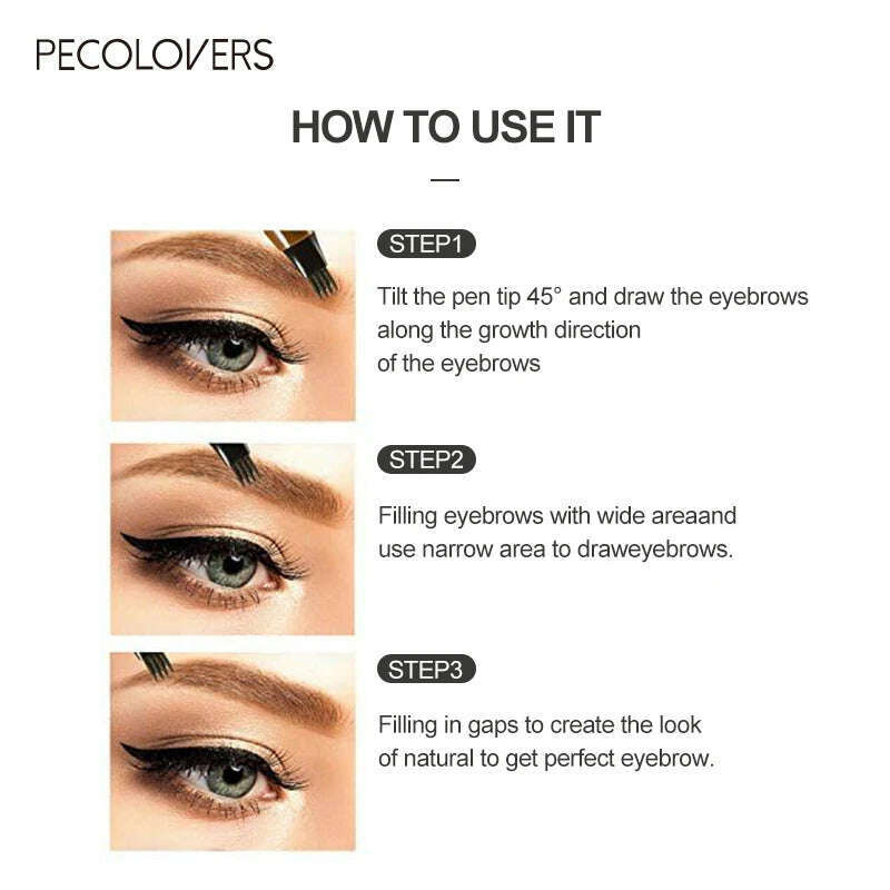 KIMLUD, 4 Point Eyebrow Pencil Maquillajes Para Mujer Waterproof Liquid Eyebrow Pen Makeup Long Lasting Cosmetic Microblade Brow Pencil, KIMLUD Womens Clothes