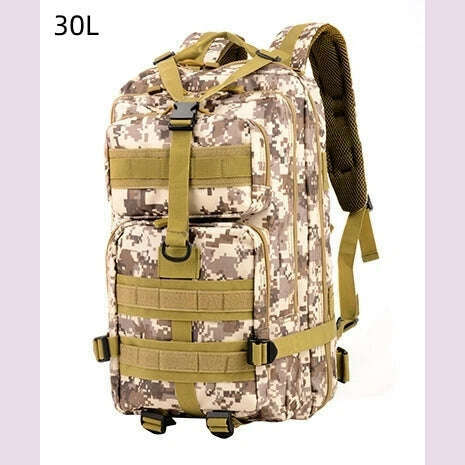 45L Tactical 3P Backpack Bag 30L 3 Days Outdoor Backpack Waterproof Climbing Rucksack Camping Hiking Bag Mochila - KIMLUD