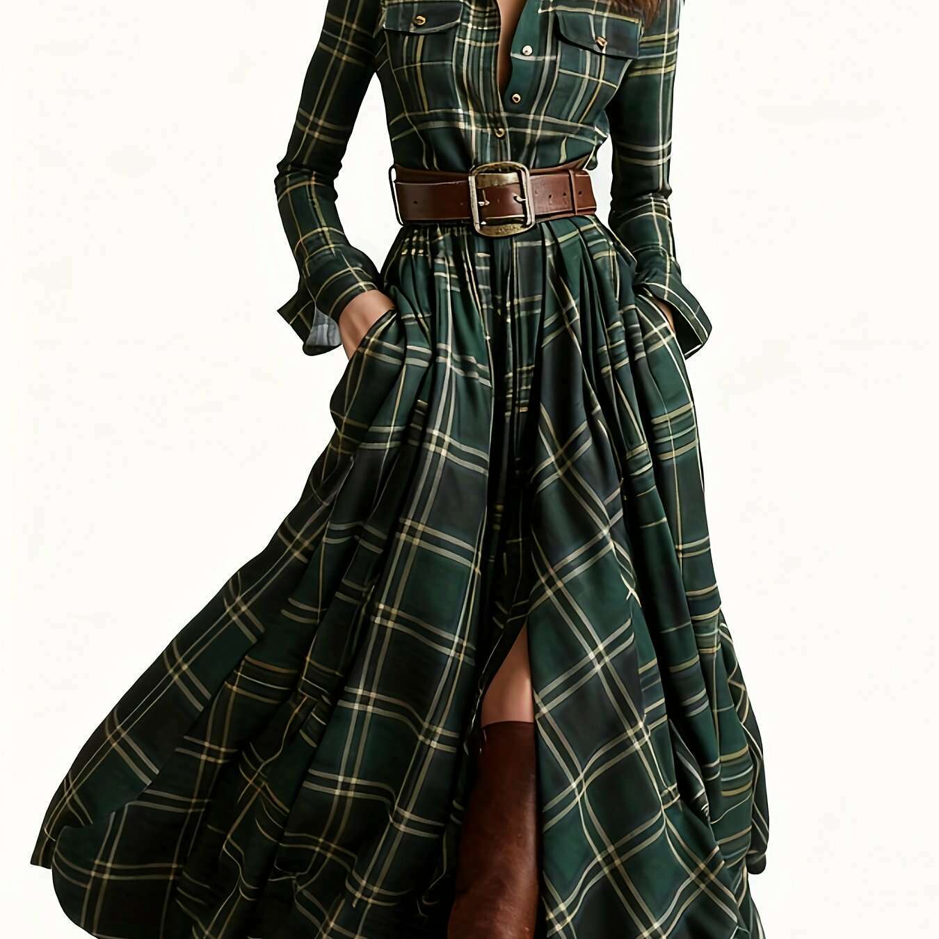 womens-vintage-western-plaid-shirt-dress---long-sleeve-a-line-maxi-dress-with-v-neck-collar-belted-waist-all-season-elegant-retro-outfit-for-casual-to-formal-events-brownred-tartan-print-structured-fit-flowy-skirtkimlud-womens-fashion-34625557