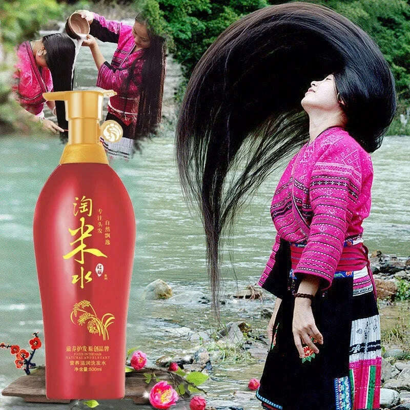KIMLUD, 500ml Tradition Wash Rice Water Hair Shampoo Professional Hair Care Anti Hair Loss Treatment Fast Growth Anti Dandruff Shampoo, KIMLUD Womens Clothes