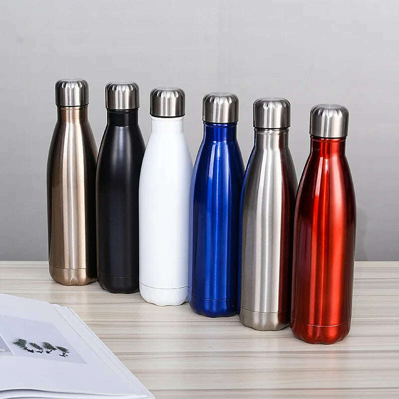 KIMLUD, 500ml/750ml Double-layer Stainless Steel Insulated Cup, Large Capacity Cola Bottle, Sports Water Cup, KIMLUD Womens Clothes