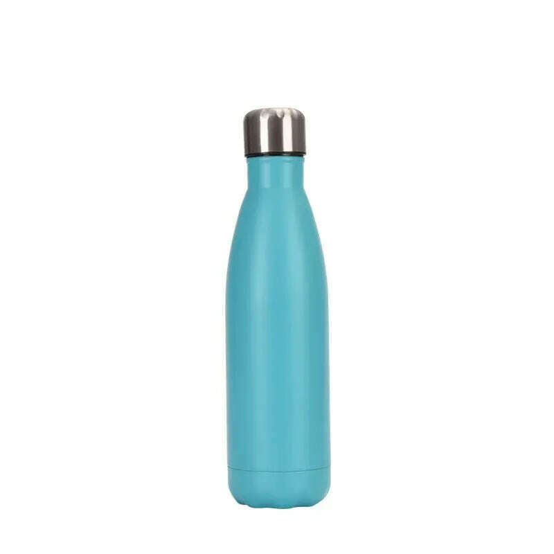 KIMLUD, 500ml/750ml Double-layer Stainless Steel Insulated Cup, Large Capacity Cola Bottle, Sports Water Cup, 500ml / Lake Blue, KIMLUD APPAREL - Womens Clothes