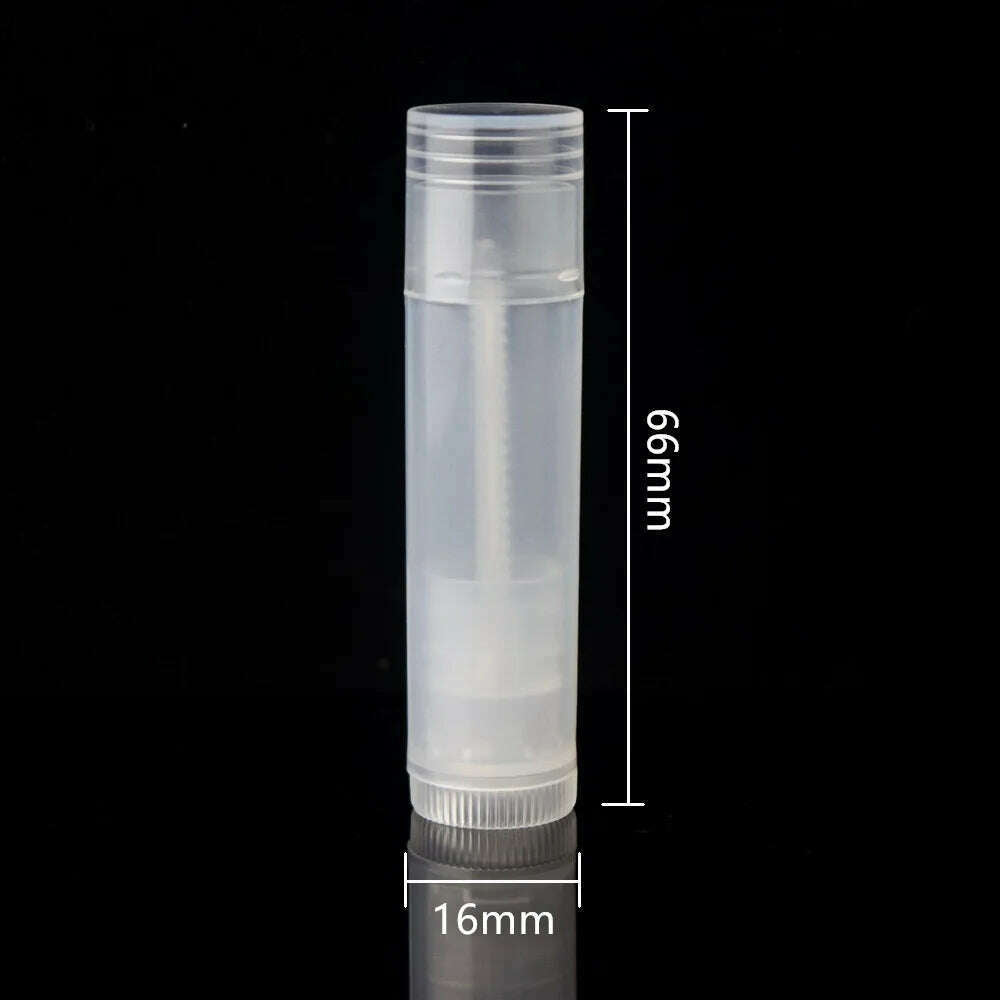 50pcs 5g DIY Lip Balm Container Tubes with Plastic Cap for Homemade Lip Balm Travel Empty Cosmetic Containers Lipstick Tube - KIMLUD