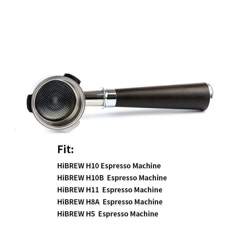 51mm 3 ears Bottomless Coffee Portafilter for HiBREW H10/H10B/H11/H8A/H5 Espresso Machine Stainless Steel Coffee Filter - KIMLUD
