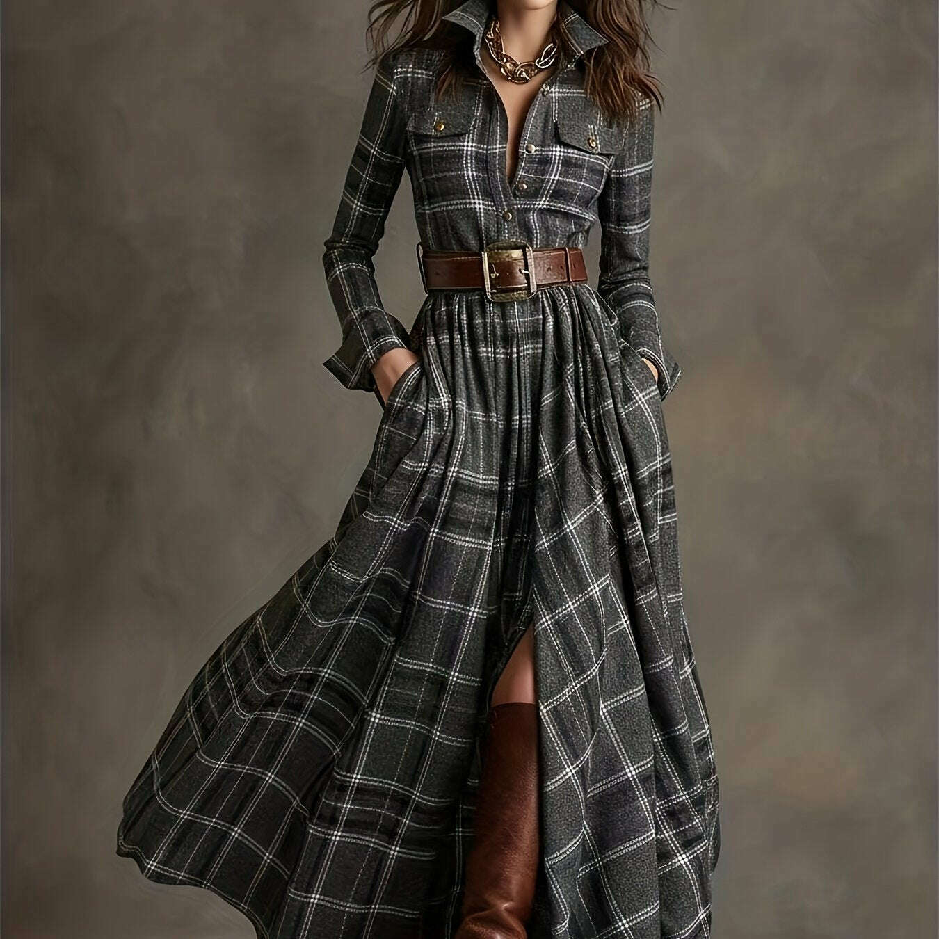womens-vintage-western-plaid-shirt-dress---long-sleeve-a-line-maxi-dress-with-v-neck-collar-belted-waist-all-season-elegant-retro-outfit-for-casual-to-formal-events-brownred-tartan-print-structured-fit-flowy-skirtkimlud-womens-fashion-34625555