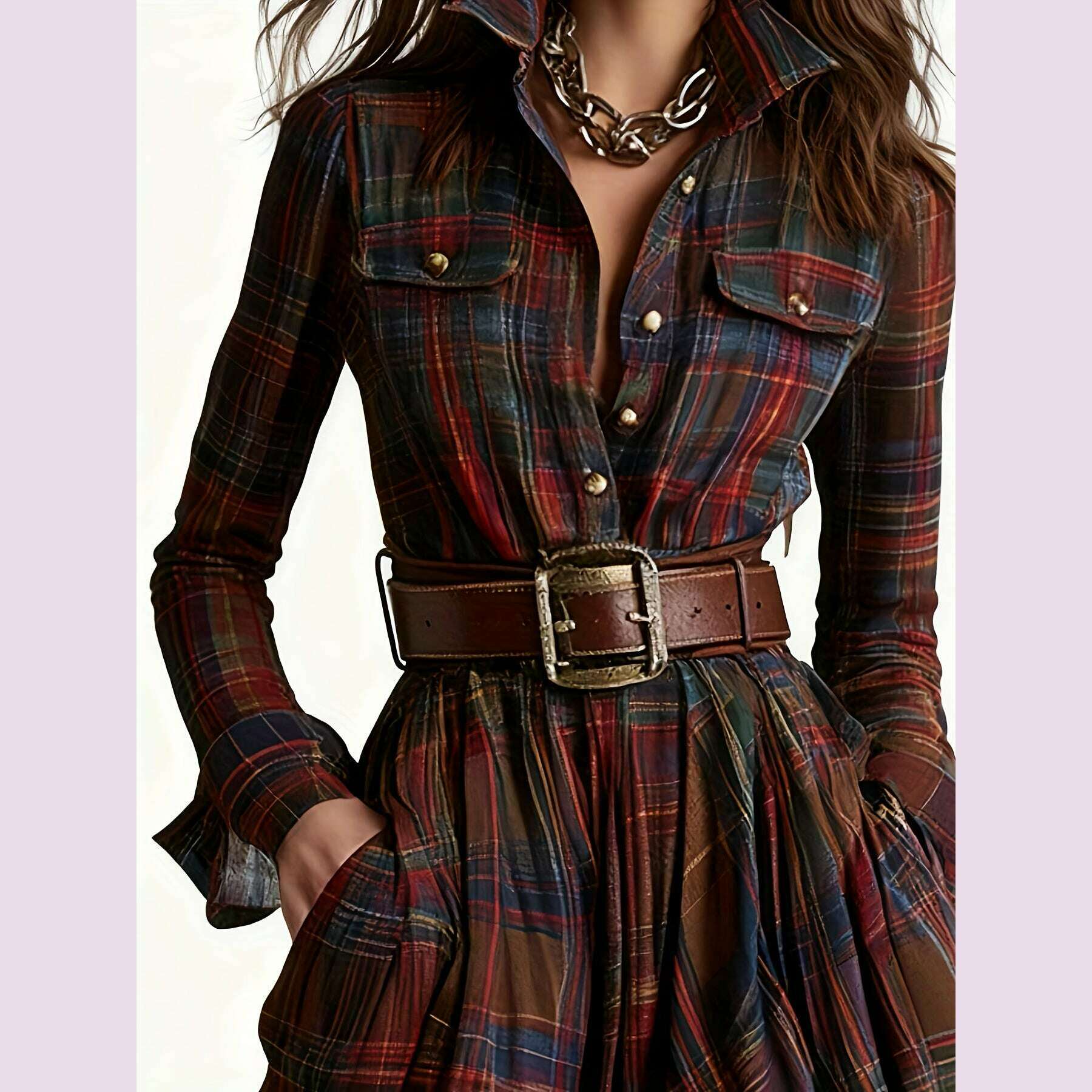 womens-vintage-western-plaid-shirt-dress---long-sleeve-a-line-maxi-dress-with-v-neck-collar-belted-waist-all-season-elegant-retro-outfit-for-casual-to-formal-events-brownred-tartan-print-structured-fit-flowy-skirtkimlud-womens-fashion-34625553