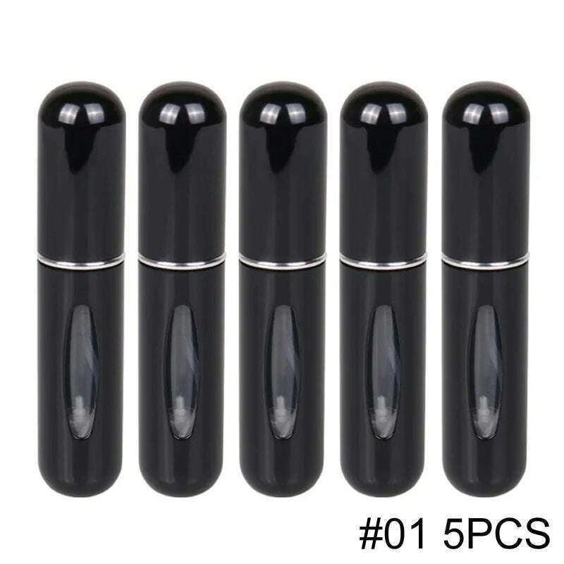 KIMLUD, 5ml Multi Color Aluminum Mini Perfume Bottle with Spray Pump Portable Empty Refillable Atomizer Bottle for Travel Essential, 104-01X5, KIMLUD APPAREL - Womens Clothes