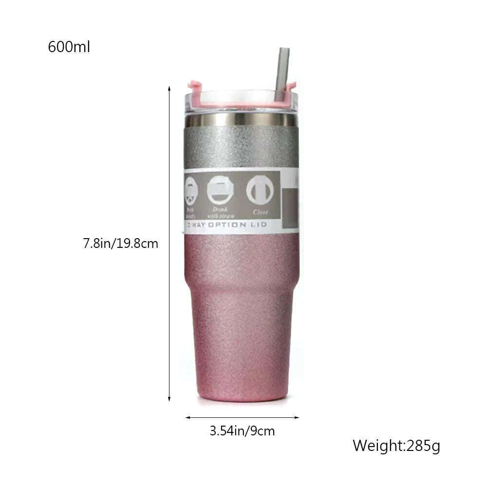600/900ml Tumblers Double Wall Water Thermal termos Coffee Mug Flasks Stainless Steel Thermoses 30oz 20oz Cup Bottle - KIMLUD