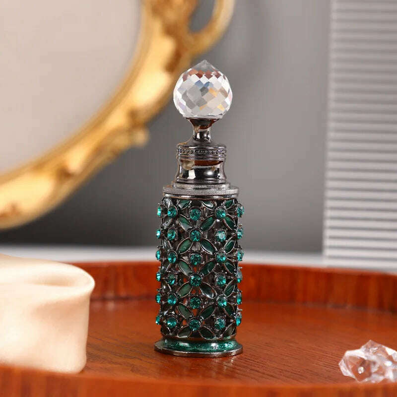 60X 12ml Enamel Color Craft Arabic Essential Oil Bottles Dubai Style Glass Perfume Bottles Retro Luxury Dropper Bottle Container - KIMLUD