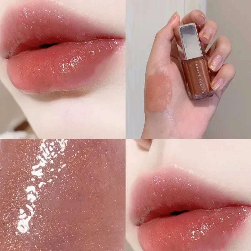 KIMLUD, 7 Color Mirror Pearl Lip Gloss Waterproof Long-lasting Moisturizing Lipstick High Gloss Lip Gloss Korean Makeup Cosmetics 2024, KIMLUD Womens Clothes