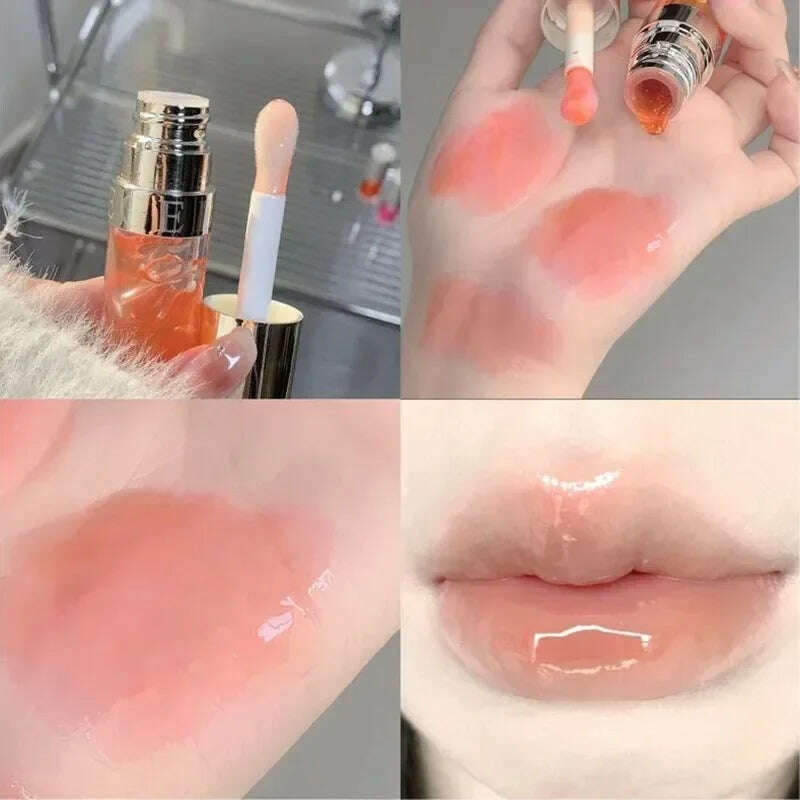 KIMLUD, 7 Color Mirror Pearl Lip Gloss Waterproof Long-lasting Moisturizing Lipstick High Gloss Lip Gloss Korean Makeup Cosmetics 2024, Lip protect oil 05, KIMLUD Womens Clothes