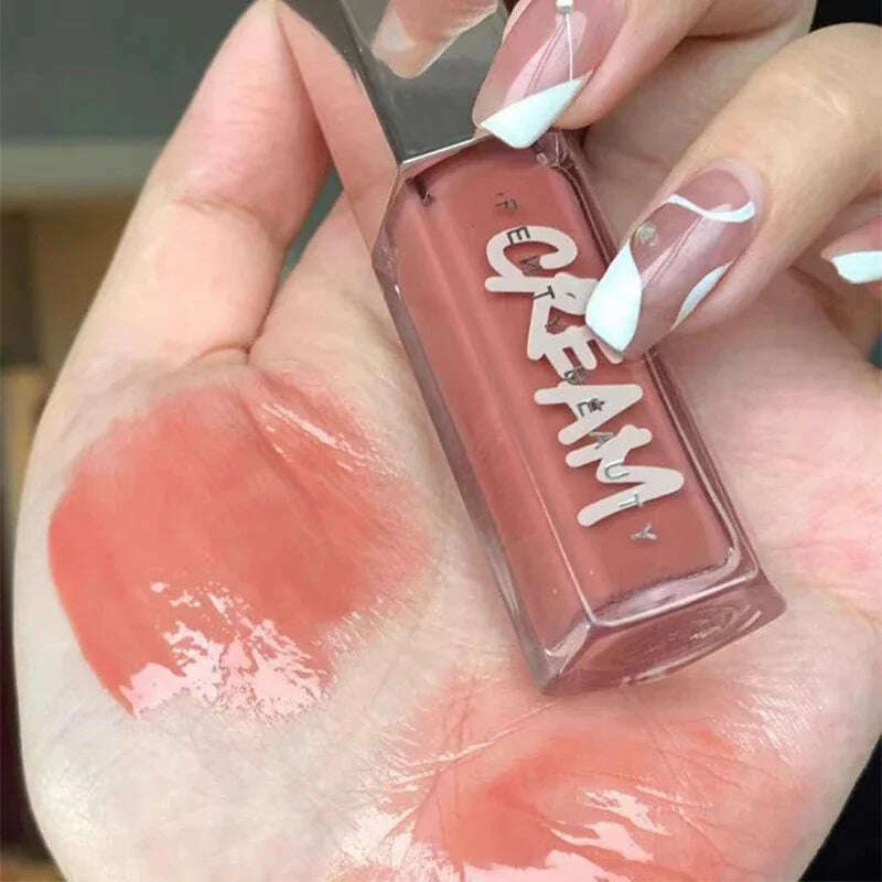 KIMLUD, 7 Color Mirror Pearl Lip Gloss Waterproof Long-lasting Moisturizing Lipstick High Gloss Lip Gloss Korean Makeup Cosmetics 2024, 04, KIMLUD Womens Clothes