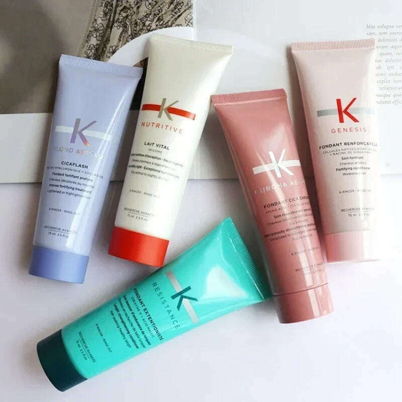 KIMLUD, 75ml Smooth Hair Mask Perm Dye Hair Conditioner Smooth Repair Moisturizing Nourish Repair Damage Frizzy Hair Care Conditioner, KIMLUD Womens Clothes