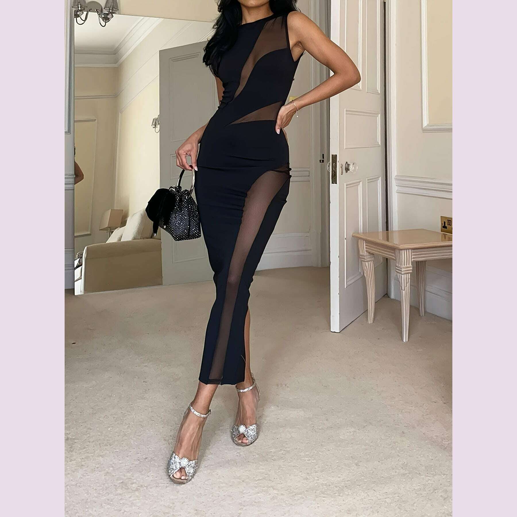 flirty-sheer-mesh-bodycon-dress---sleeveless-slinky-for-springsummer-glam---feminine-elegant-midi-style---womens-fashionkimlud-womens-fashion-34625843