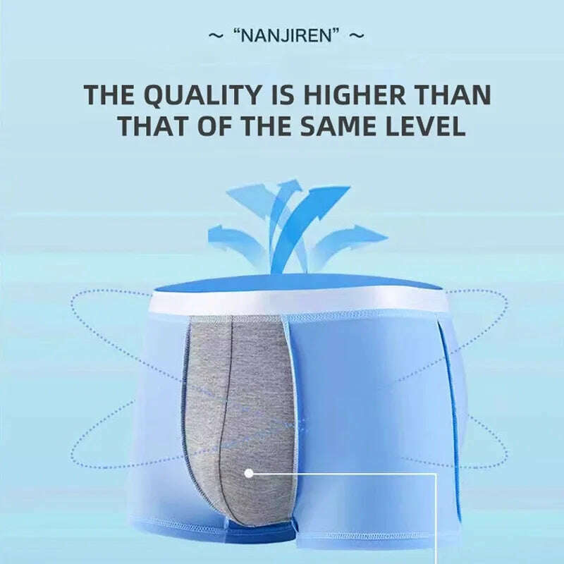 KIMLUD, 8Pcs/Lot Men Boxers Men's Underwear 3A Antibacterial Underpants Ice Silk Men Boxer Shorts Breathable Elastic Male Panties L-4XL, KIMLUD Womens Clothes