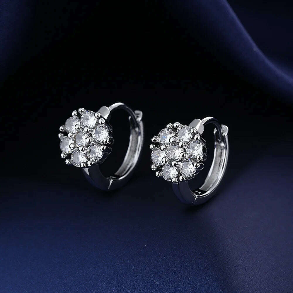 KIMLUD, 925 Sterling Silver Jewelry Women Fashion Cute Tiny Clear Crystal CZ Stud Earrings Gift for Girls Teens Lady Gift, EHH134, KIMLUD APPAREL - Womens Clothes