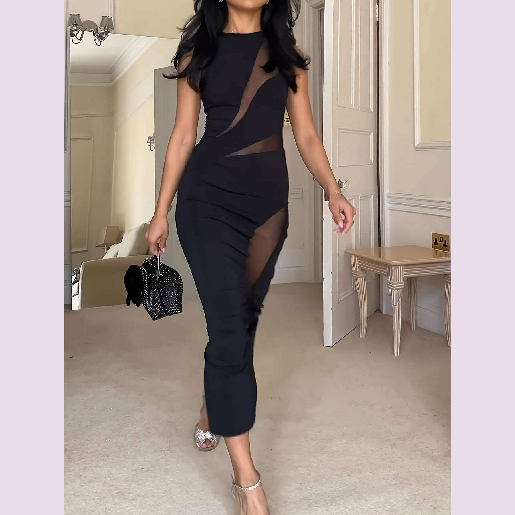 flirty-sheer-mesh-bodycon-dress---sleeveless-slinky-for-springsummer-glam---feminine-elegant-midi-style---womens-fashionkimlud-womens-fashion-34625842